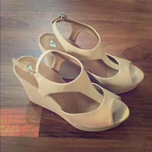 BP nude wedge sandal
